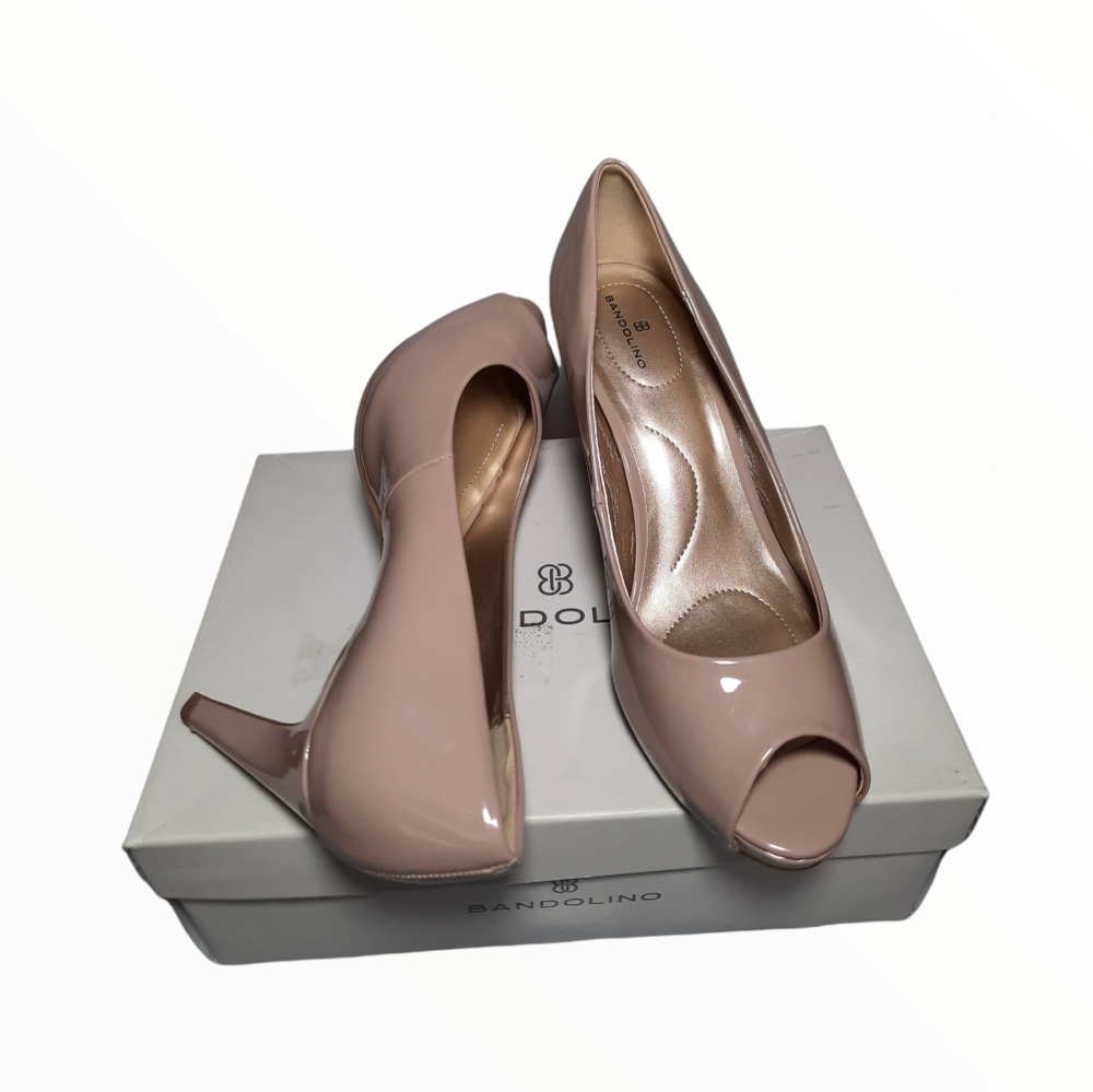 Bandolino Rainaa Peep Toe Pump Platform In Natural Women’s Size 9